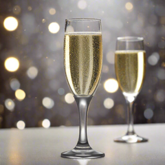 Champagne Glasses, Set of 3, Thick Glass, European Quality