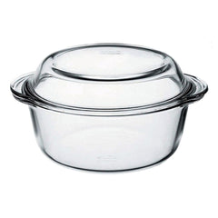 Round Ovenware with Glass Lid, Deep Style, 9.5" Wide