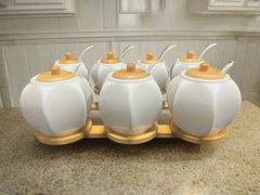 15 piece Porcelain Spice Storage Jars