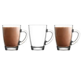 Glass Coffee Cups, Set of 3
