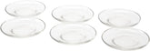 Small Glass Round Saucer, Set of 6