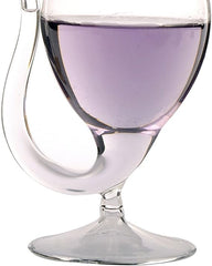 Round Base Glass Cup with Built in Straw