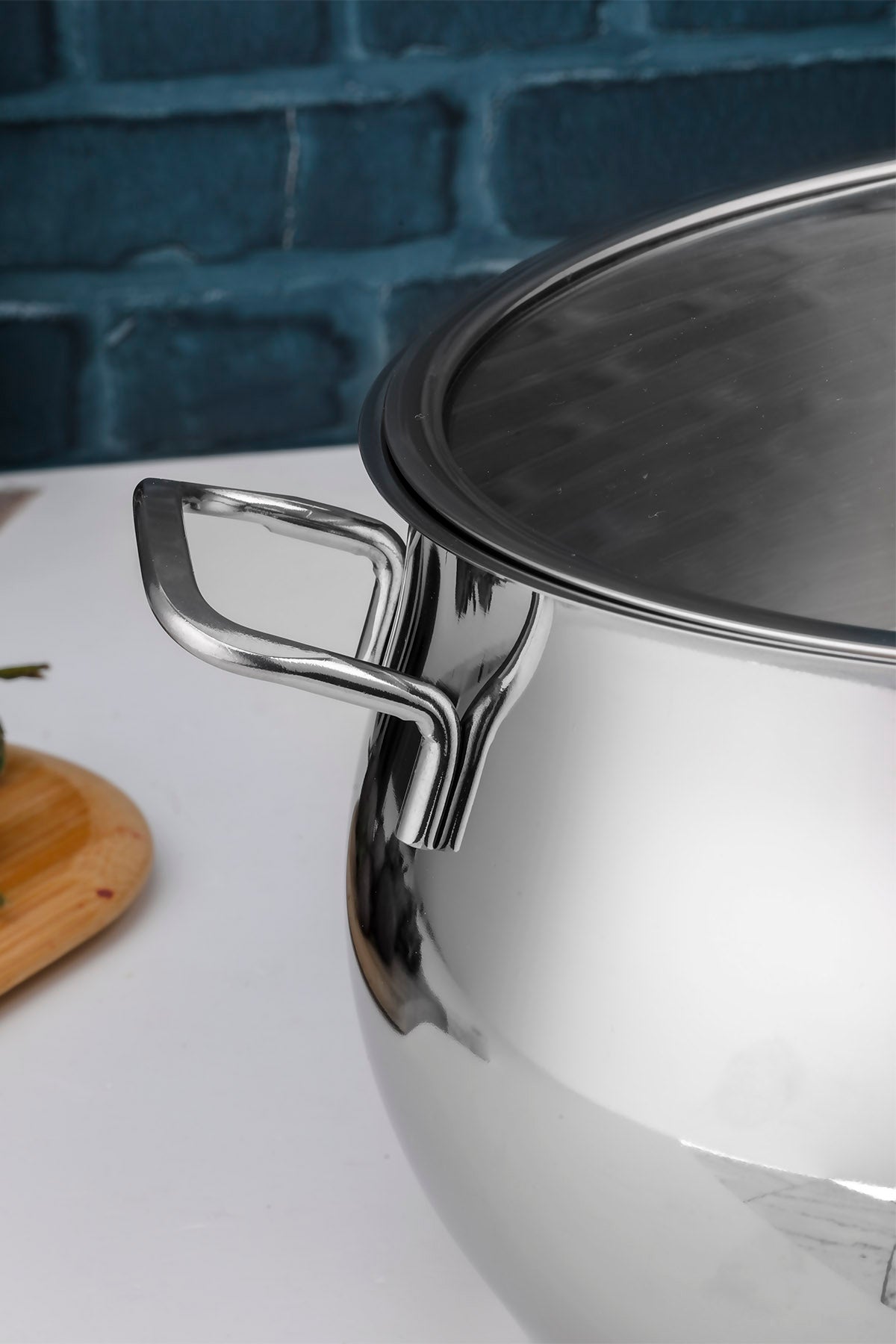 Deep Stainless Steel Pot 12 Inch Wide