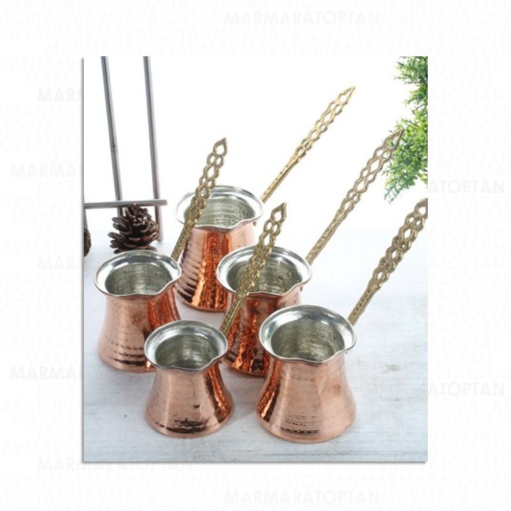 Copper Coffee & Espresso Pots 5 Piece Set