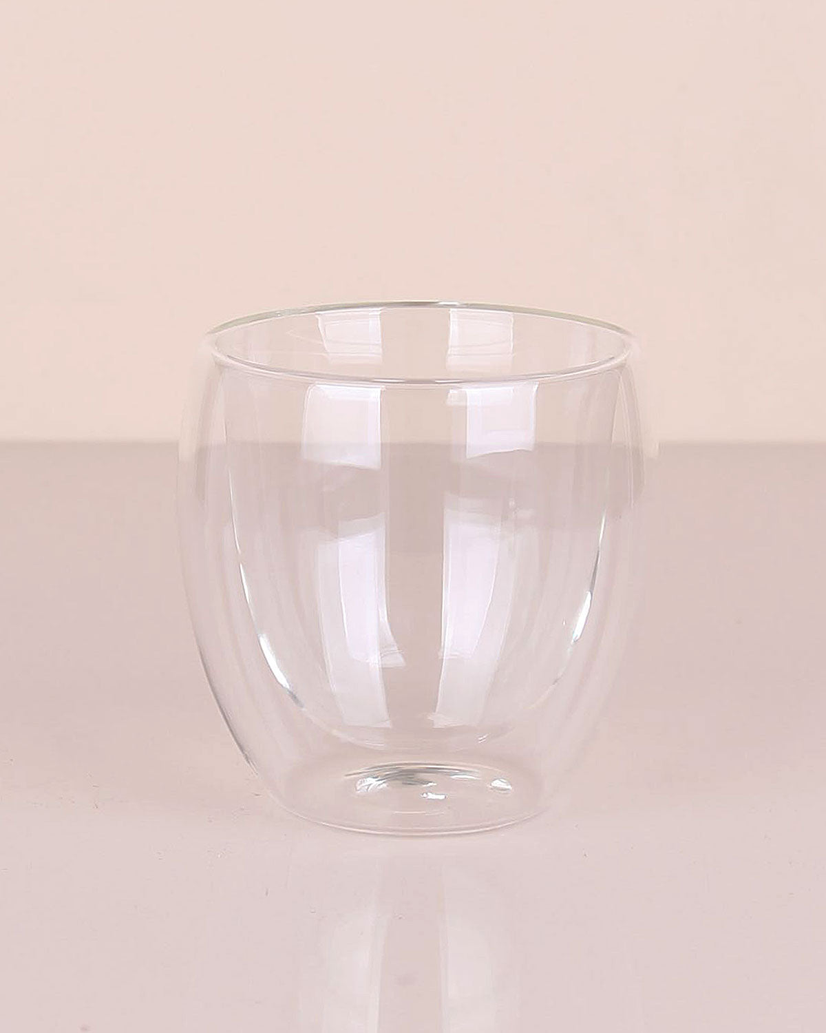 Short Double Wall Glass Cup