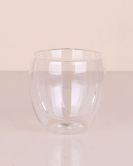 Short Double Wall Glass Cup