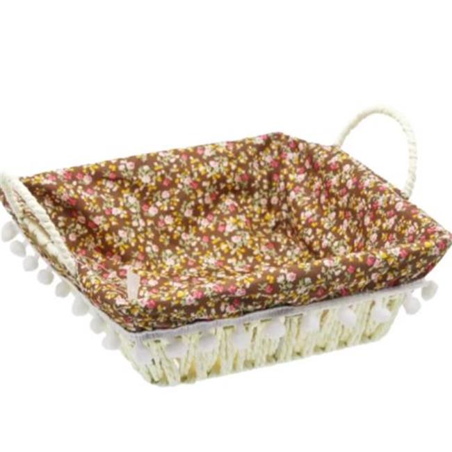 Wicker Basket with Fabric Liner