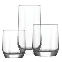 Glass Water Cups, Set of 18