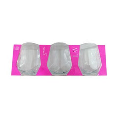 Glass Cups, Set of 3