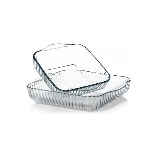 Ribbed Square Ovenware 2 Pack