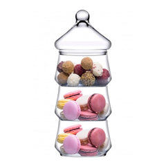 Tall Stackable Glass Jar