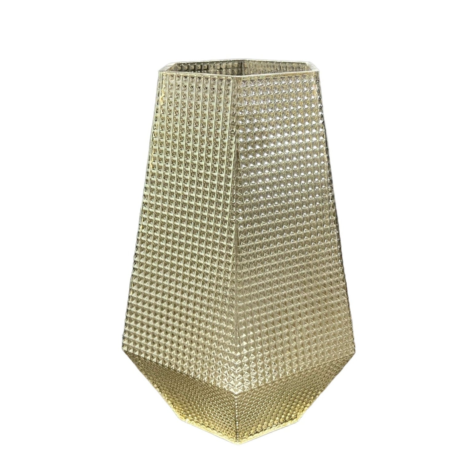 Gold Prism Glass Vase