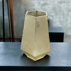 Gold Prism Glass Vase