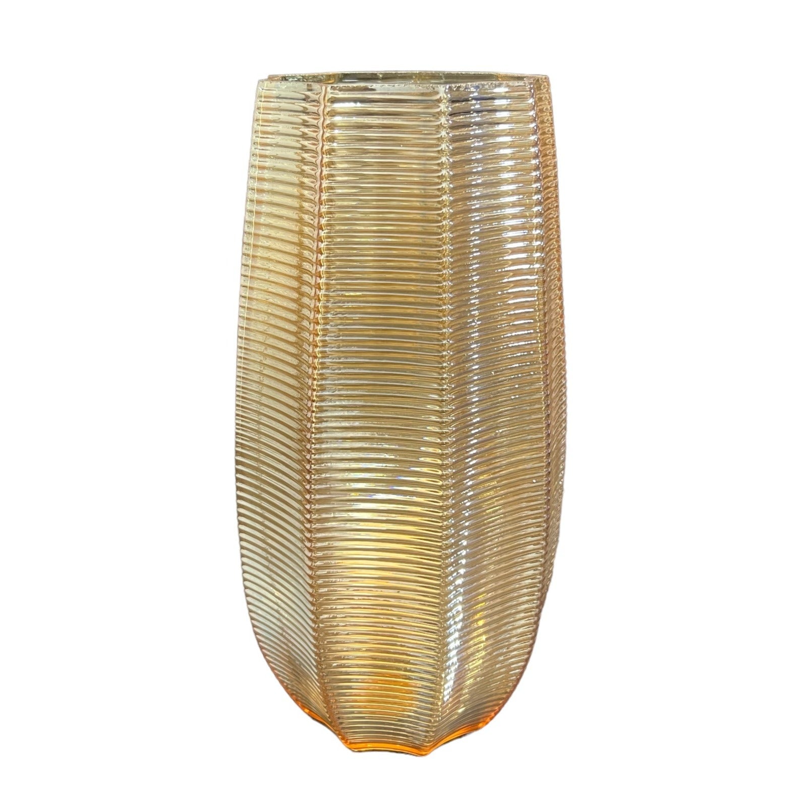 Honey Chrome Glass Vase