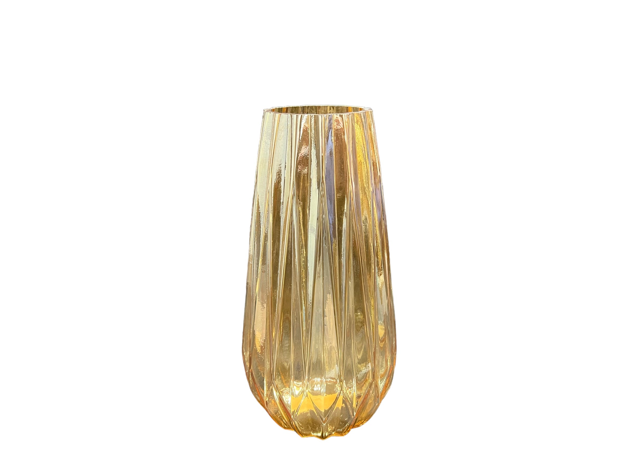 Gold Pearlescent Glass Vase