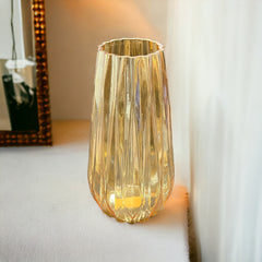 Gold Pearlescent Glass Vase