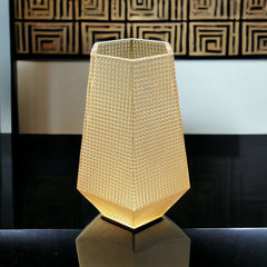 Gold Prism Glass Vase