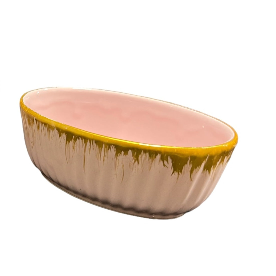 Gold Trim Ceramic Bowl, Small