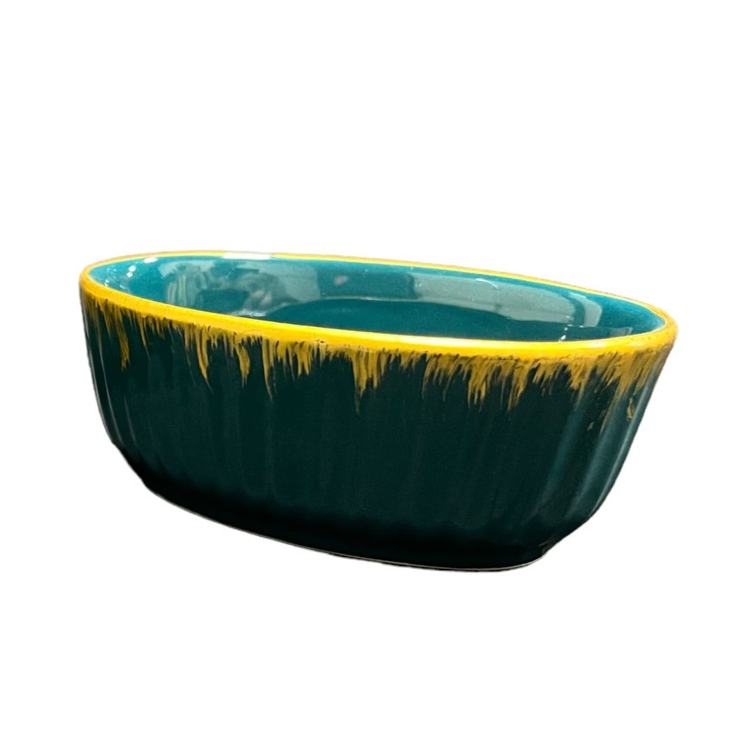 Gold Trim Ceramic Bowl, Small