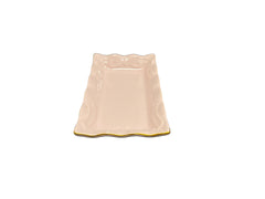 Gold Trim Ceramic Rectangle Serving Tray