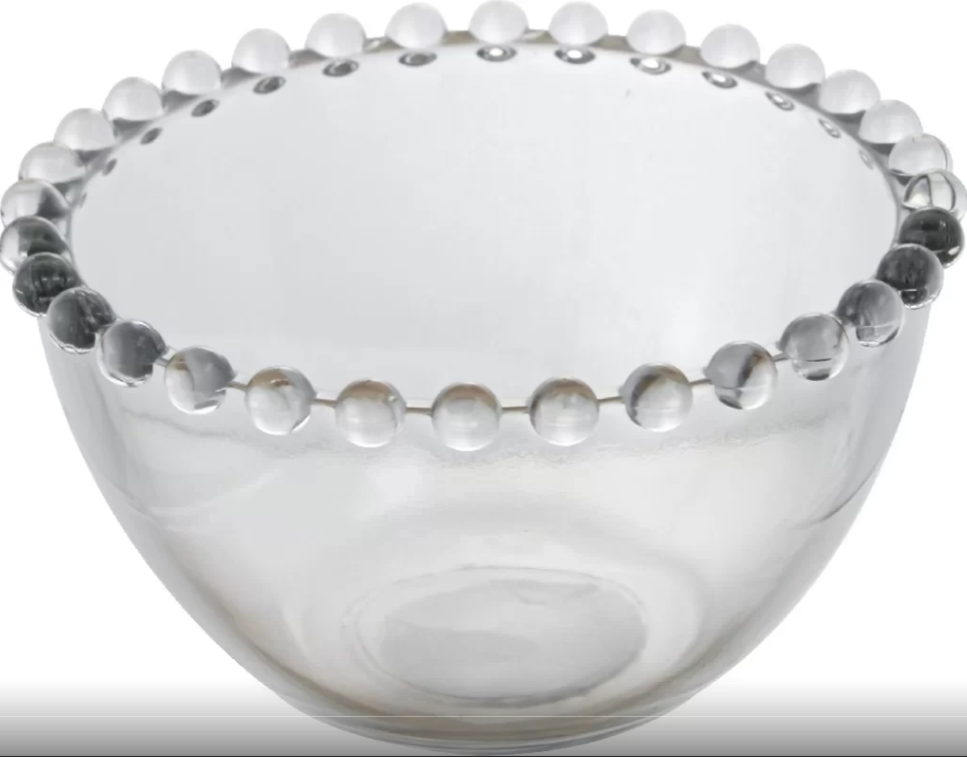 Bubble Trim Glass Bowl