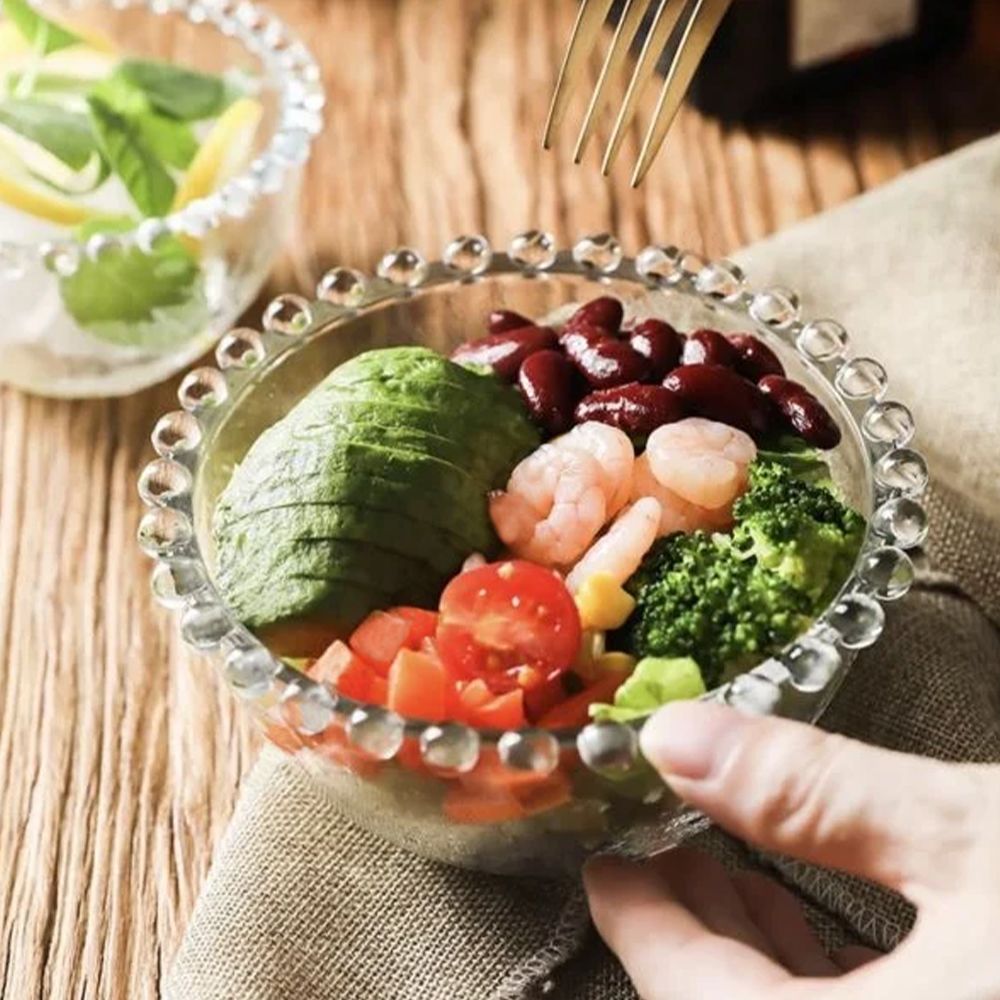 Bubble Trim Glass Bowl