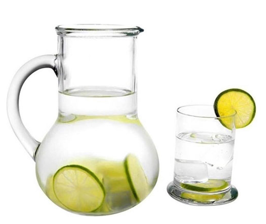 Glass Pitcher with Built in Cup