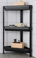 Plastic Corner Shelf, 3 Tier