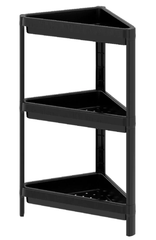 Plastic Corner Shelf, 3 Tier