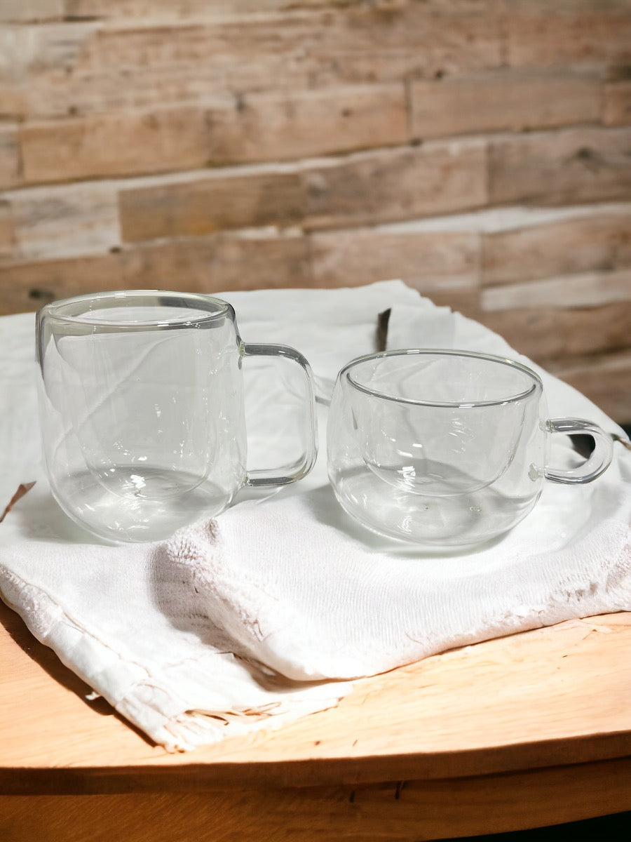 Double Wall Glass Beverage Mug