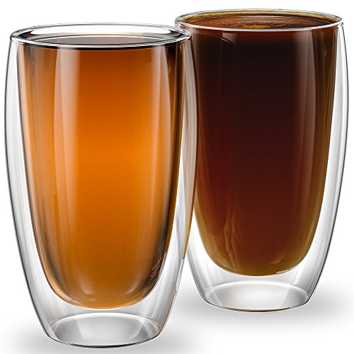 Tall Double Wall Glass Cup