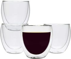 Short Double Wall Glass Cup