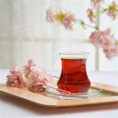 6 Piece Glass Tea Cup Set