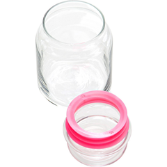 Small Glass Jars with Lids, Set of 3