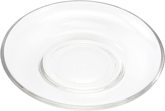 Small Glass Round Saucer, Set of 6