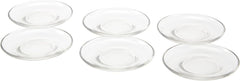 Small Glass Round Saucer, Set of 6