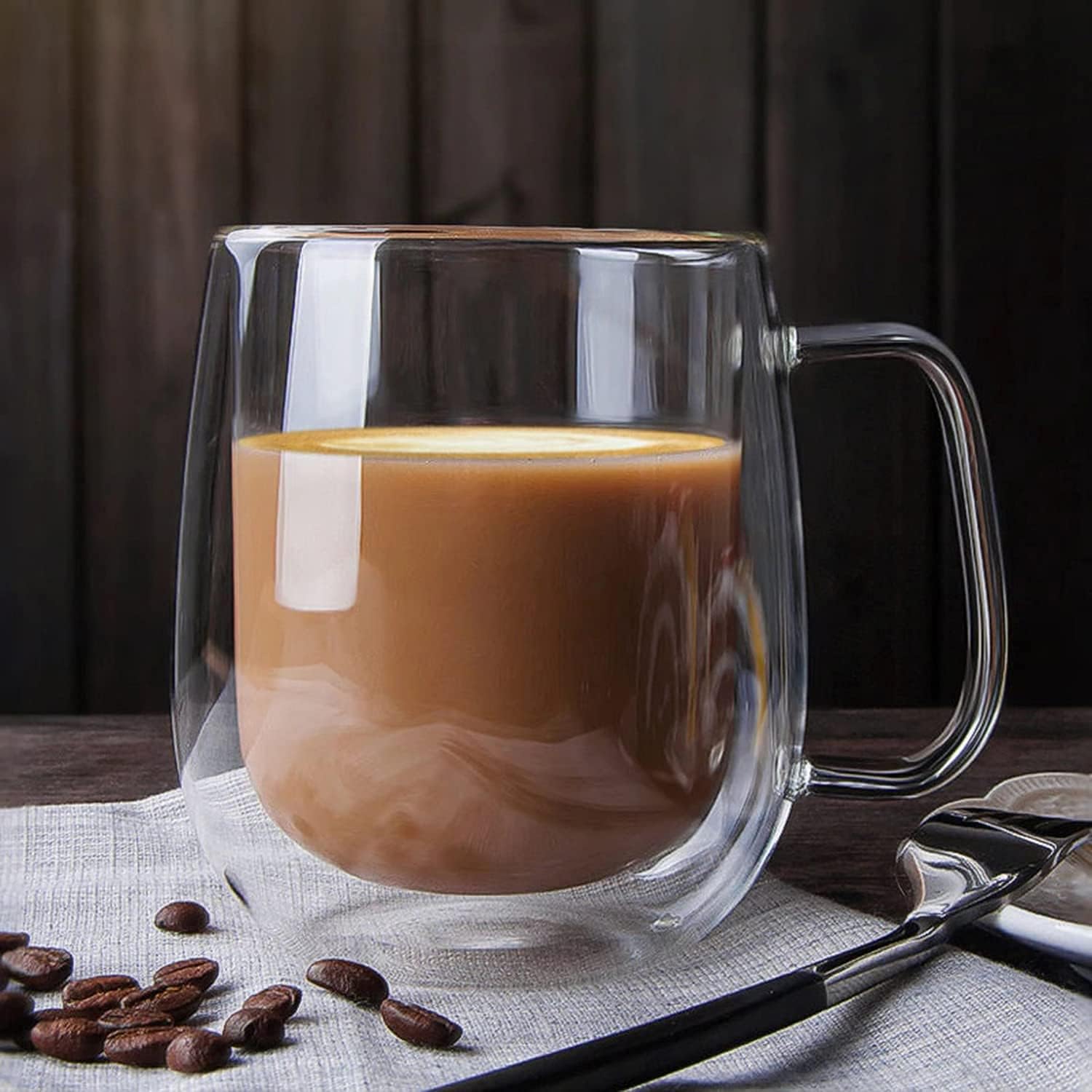 Double Wall Glass Beverage Mug