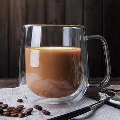 Double Wall Glass Beverage Mug