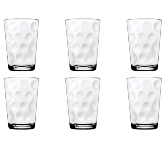 Short Glass Cups, Set of 6