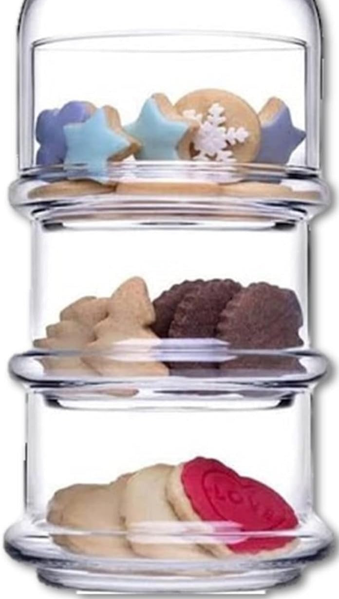 Sample Jars Stackable Stackable Glass Storage Jars – DecorUSA