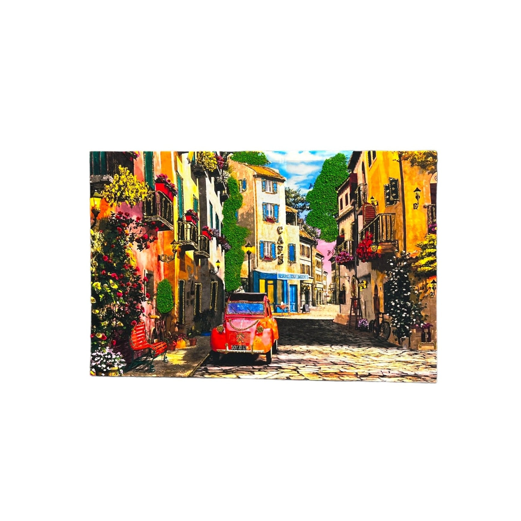 Small town, Italy, painting.