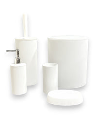 5 Piece Bathroom Set (White)