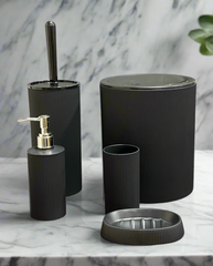 5 Piece Bathroom Set (Black)