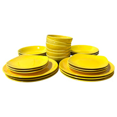 Yellow 24 Piece Dinner Plate Set