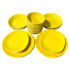 Yellow 24 Piece Dinner Plate Set